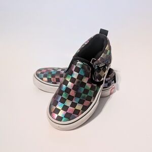 Vans Kids Multicolor Checkered Slip-On Shoes